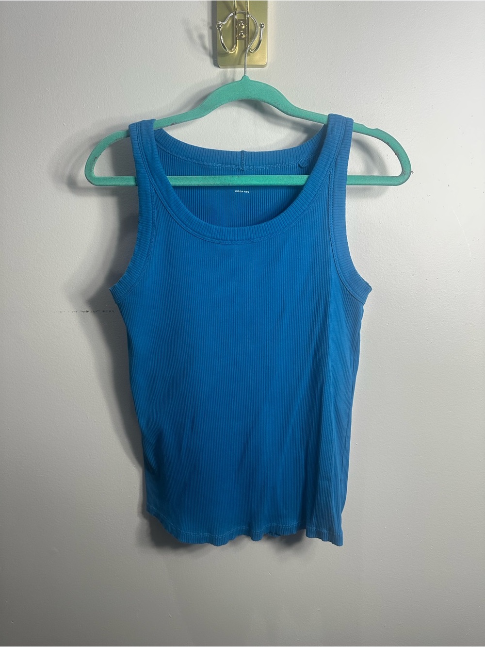 Universal Standard Bright Blue Ribbed Tank - Picture 2 of 5
